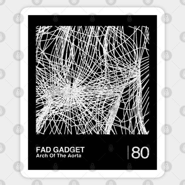 Fad Gadget / Minimalist Graphic Artwork Fan Design Sticker by saudade